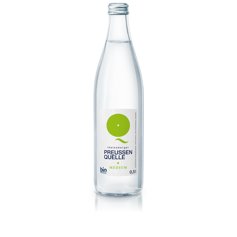 Rheinsberger PreussenQuelle bleibt natürlich - Bio Mineralwasser medium, 0,5 l - Produktbild