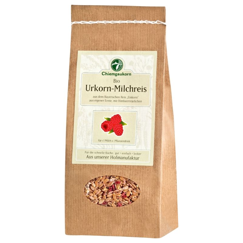 Chiemgaukorn Bio Urkorn-Milchreis aus Einkorn, Himbeere, Chiemgaukorn - Produktbild