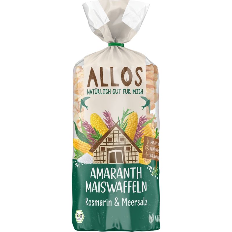Allos Amaranth Maiswaffeln Rosmarin & Meersalz - Produktbild