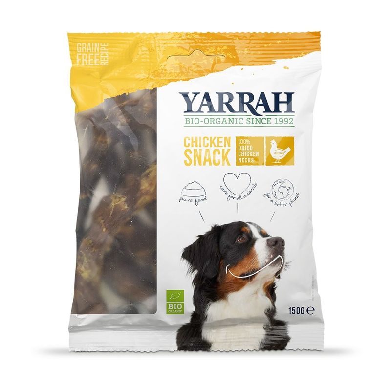 Yarrah Organic Petfood Yarrah Bio Hund Snack getrocknete Hühnerhälse - Produktbild