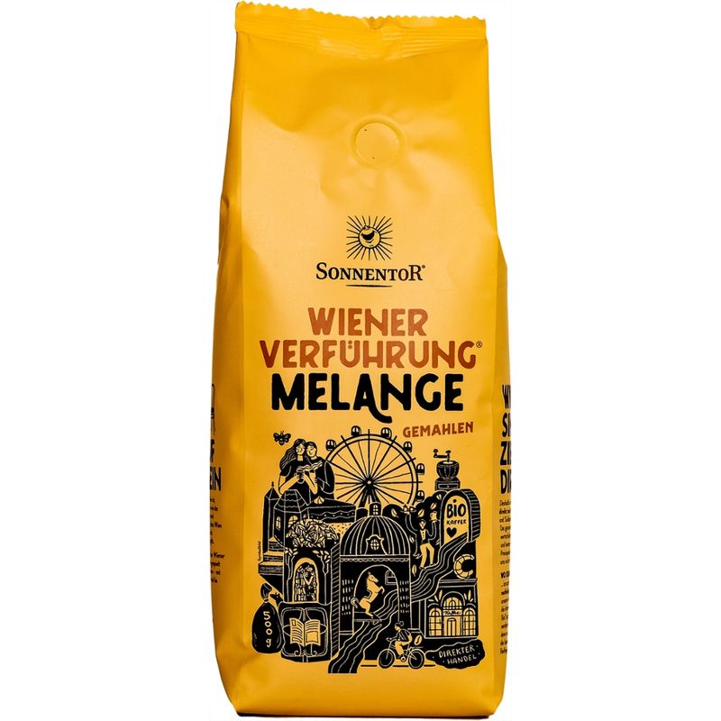 Sonnentor Melange Kaffee gemahlen Wiener Verführung®, Packung - Produktbild