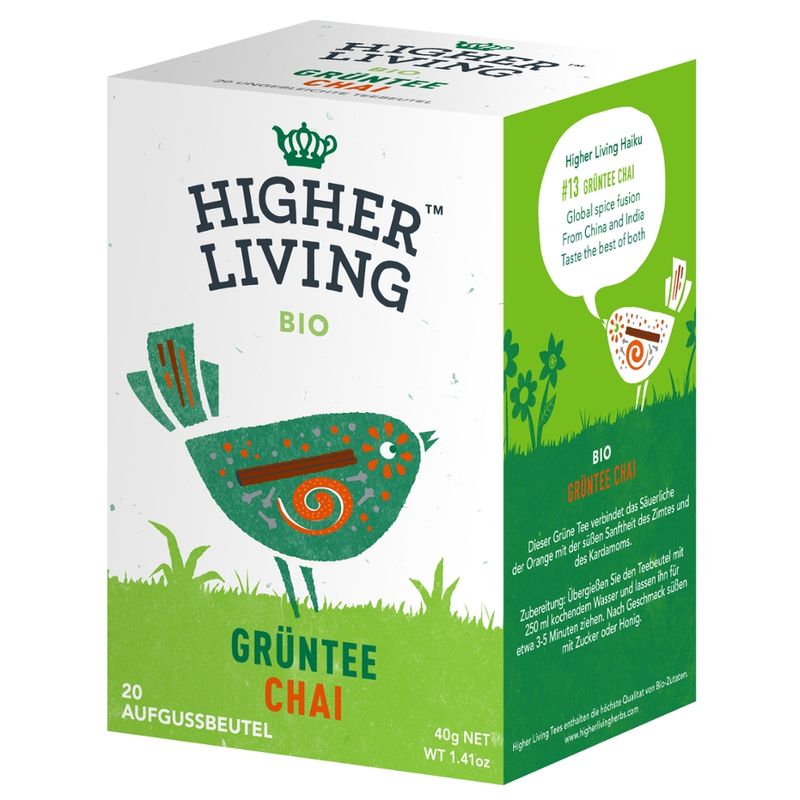 Higher Living Aromatisierter Grüntee Chai - Produktbild