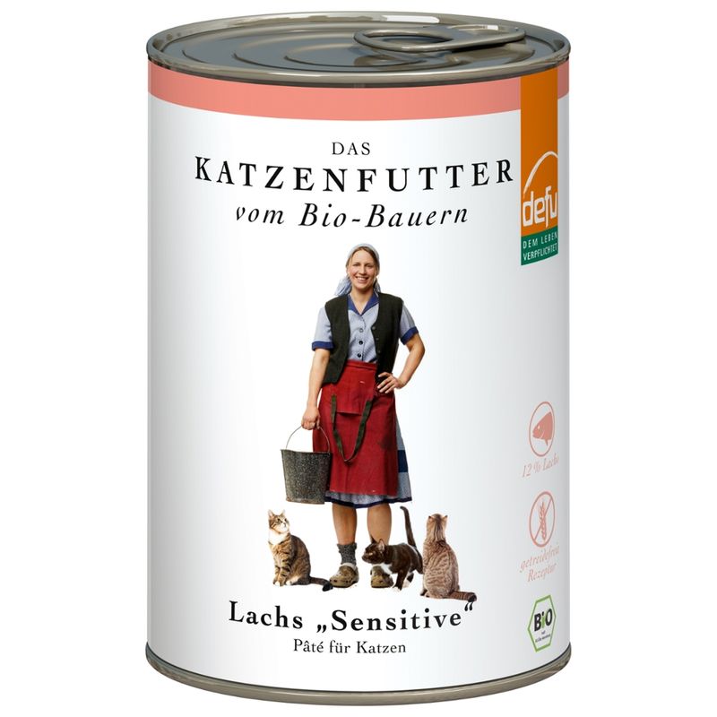 defu - Das Tierfutter vom Bio-Bauern Katze Lachs "Sensitive" - Produktbild