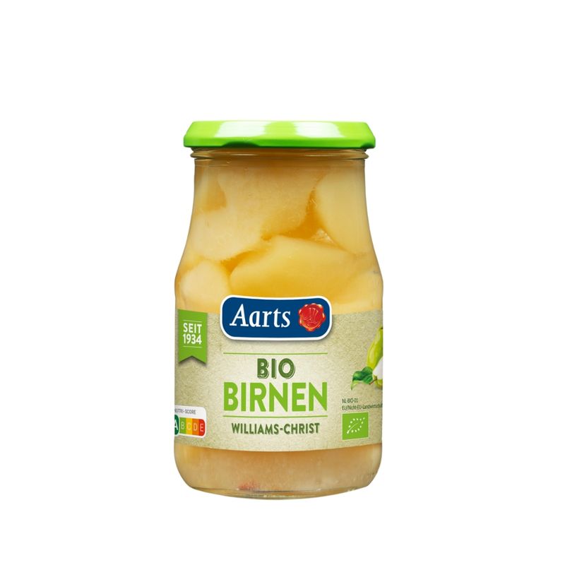 Aarts Bio Birnen viertel, Leicht gezuckert  370 ml - Produktbild