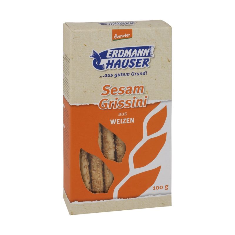 ErdmannHAUSER Getreideprodukte ErdmannHAUSER demeter Sesam Grissini - Produktbild