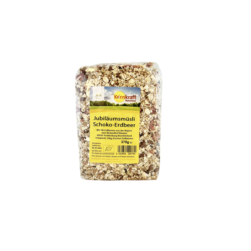 Kornkraft Jubiläumsmüsli Schoko-Erdbeer 375 g - Produktbild