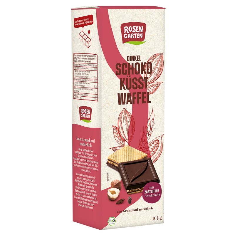 Rosengarten Schoko küsst Waffel Zartbitter - Produktbild