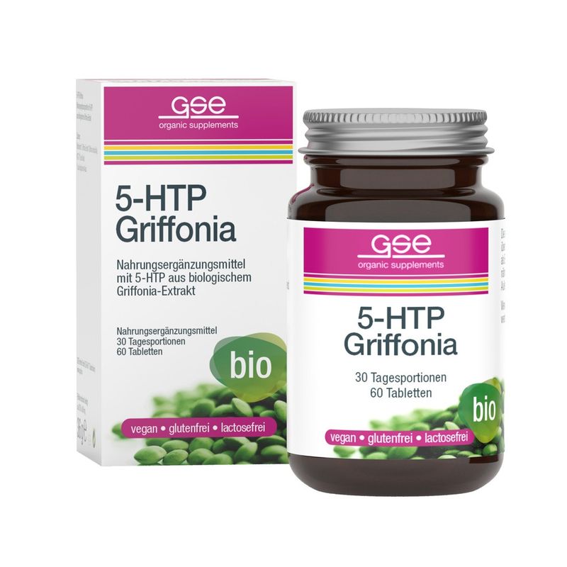 GSE  5-HTP Griffonia (Bio), 60 Tabletten à 600mg - Produktbild