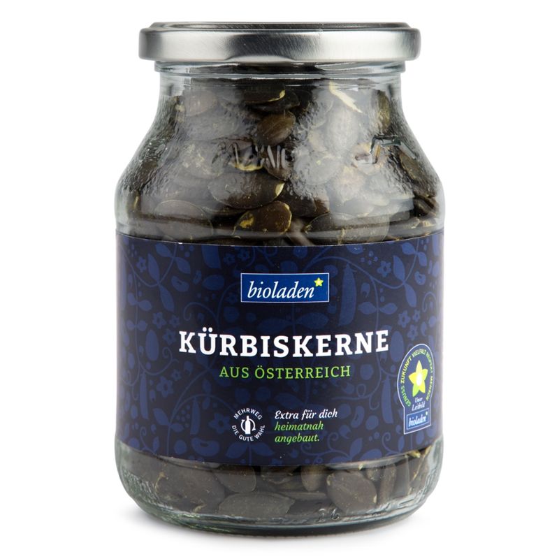 bioladen Kürbiskerne, natur, im Pfandglas - Produktbild