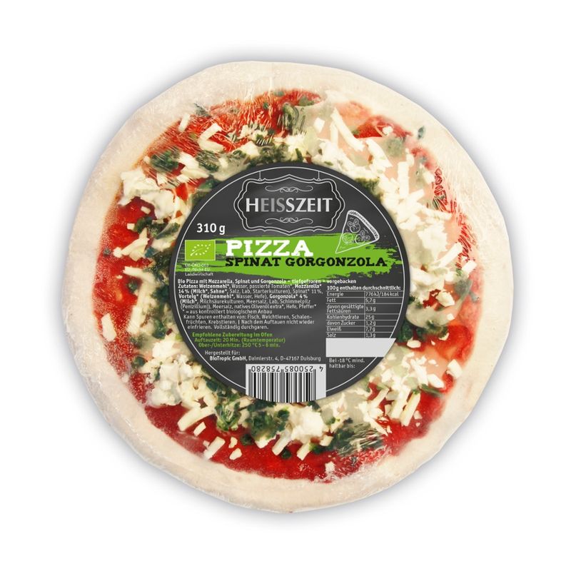 HEISSZEIT Pizza Spinat Gorgonzola - Produktbild