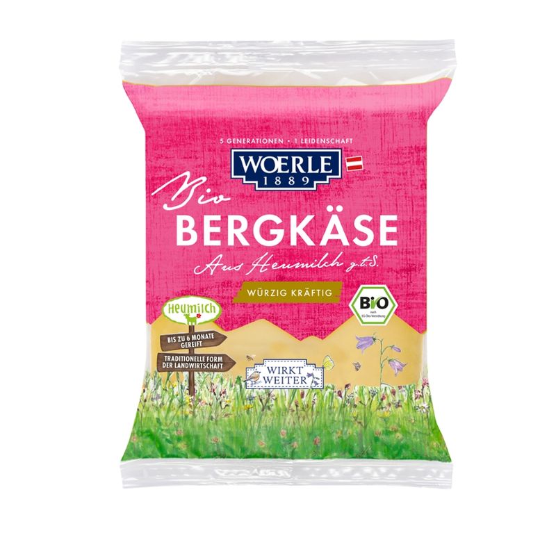 Woerle Bio Bergkäse Stück 8x250g - Produktbild