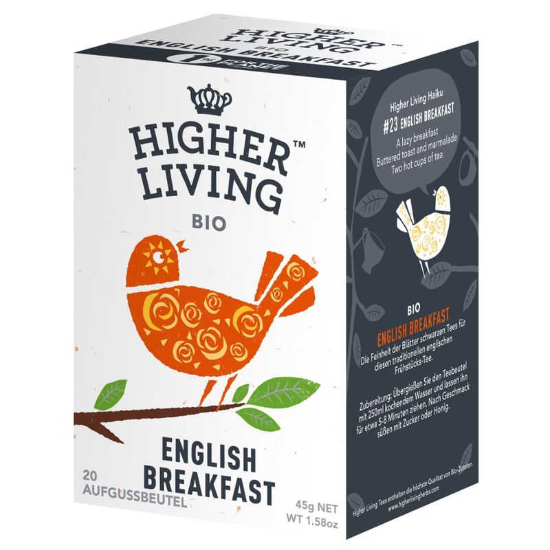 Higher Living Schwarzer Tee English Breakfast - Produktbild