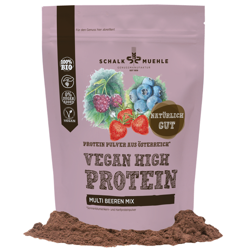 Schalk Mühle 200 g Bio Protein Pulver Mix mit Beeren Pulver - Produktbild
