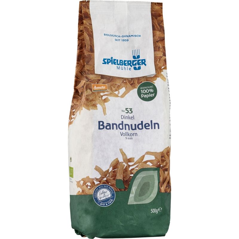 Spielberger Mühle Dinkel Bandnudeln, vollkorn, 9 mm, demeter - Produktbild