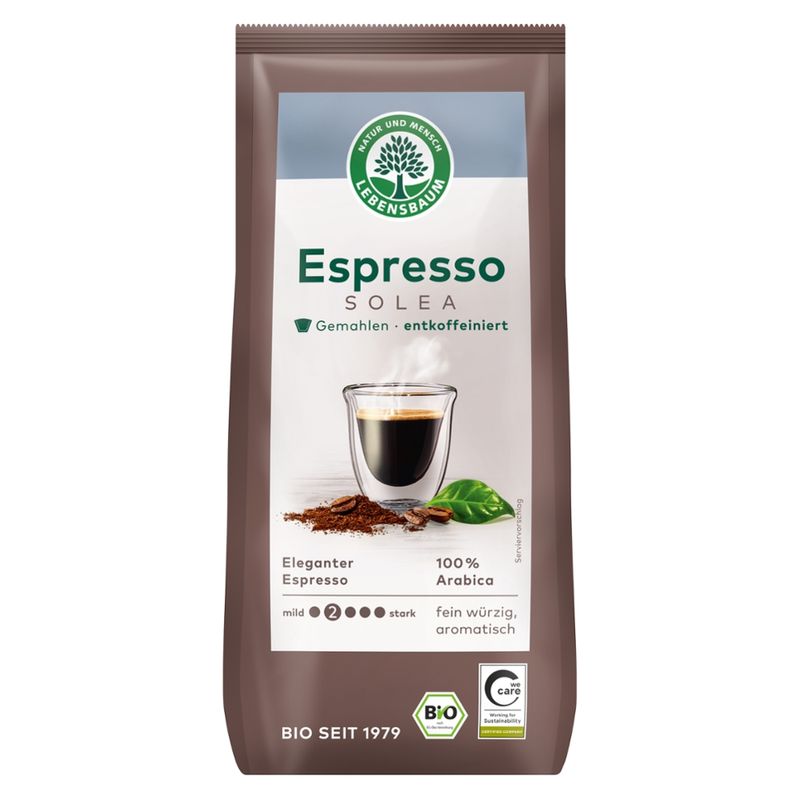 LEBENSBAUM Espresso Solea®, entkoffeiniert, gemahlen - Produktbild