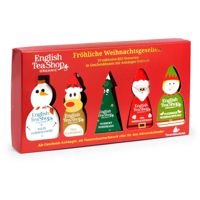 English Tea Shop ETS - Wintertee Geschenk "Fröhliche Weihnachtsgesellen", BIO, 10 Pyramidenbeutel - Produktbild