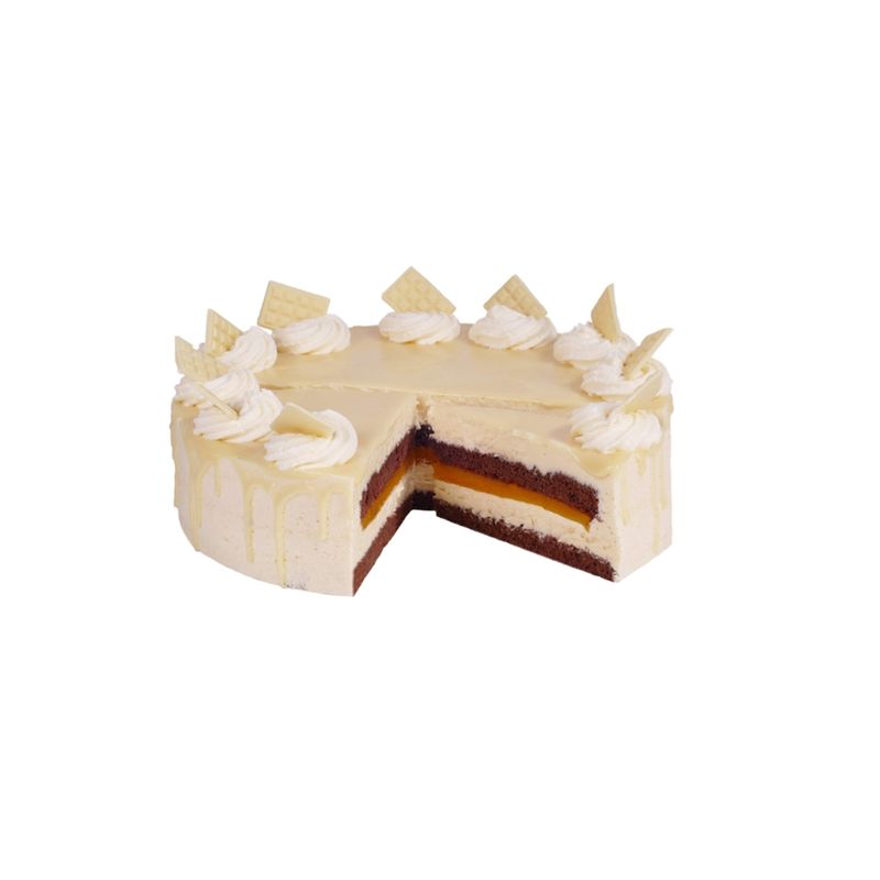 Biokonditorei & Bäckerei Bucheckchen Bio Bucheckchen Spezial Torte weiße Schokomoussetorte mit Passionsfrucht - Produktbild
