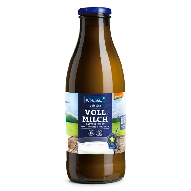 bioladen Vollmilch in der Flasche, mindestens 3,8 % Fett, Demeter - Produktbild