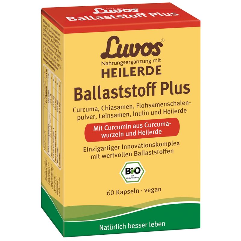 Luvos Nahrungsergänzung mit Heilerde Luvos Ballaststoff Plus Kapseln - Produktbild