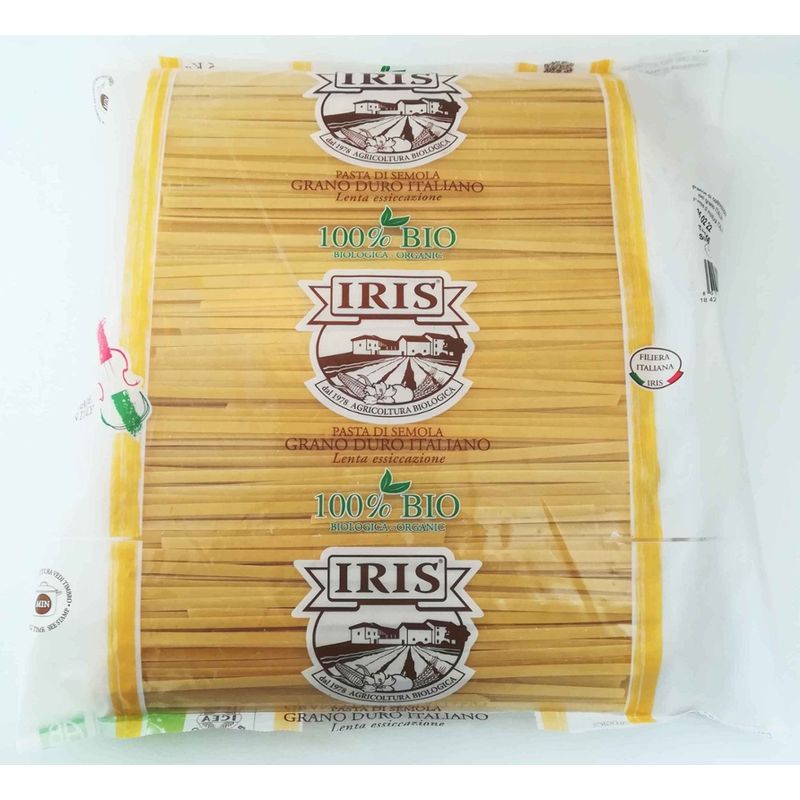 IRIS  Linguine, gerade sehr schmale Bandnudeln hell aus Hartweizengriess fuer das Gastronomie in  5 kg. Verpackung - Produktbild
