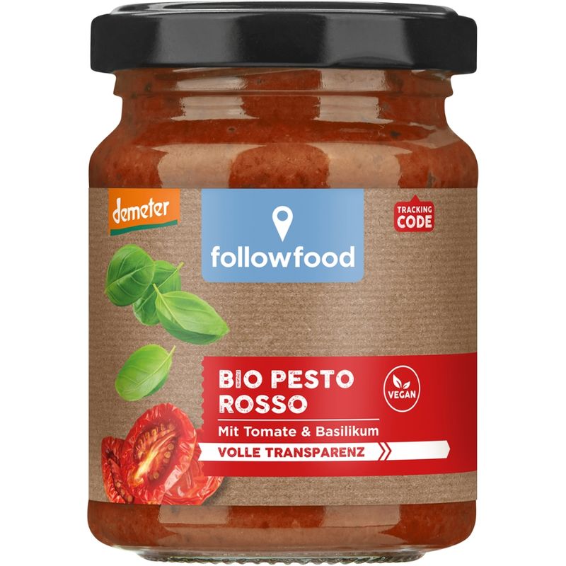 followfood Bio Pesto mit Tomate & Basilikum vegan - Produktbild