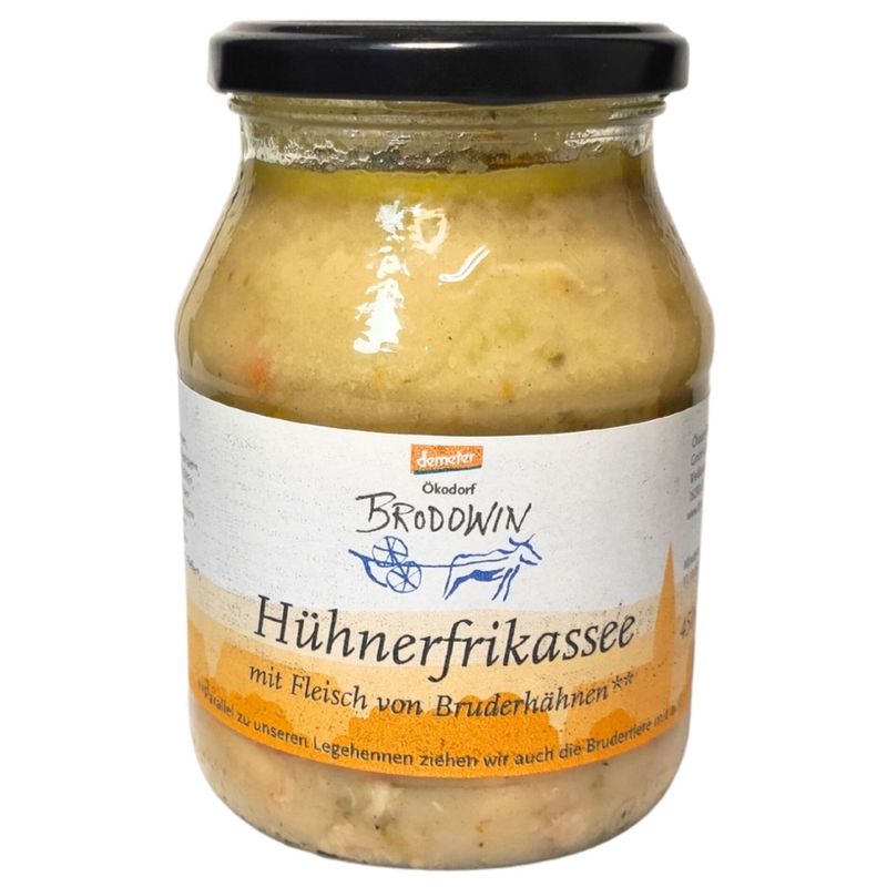 Ökodorf Brodowin Demeter Hühnerfrikassee 0,45l - Produktbild