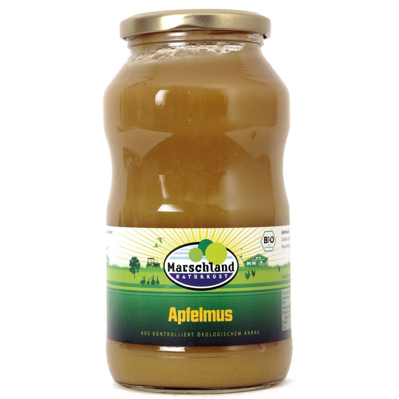 Marschland  Bio-Apfelmus, gezuckert 720 ml Gl. MARSCHLAND - Produktbild