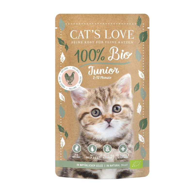 CAT'S LOVE CAT'S LOVE Junior BIO Geflügel 100g - Produktbild