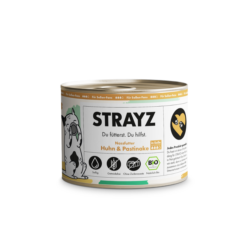 STRAYZ STRAYZ Katze Nassfutter Soße Pute & Karotte BIO, 200g - Produktbild