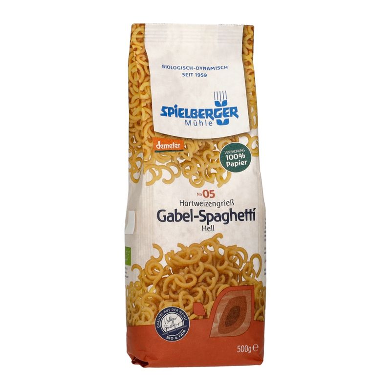 Spielberger Mühle Gabel-Spaghetti, Hartweizen, demeter - Produktbild