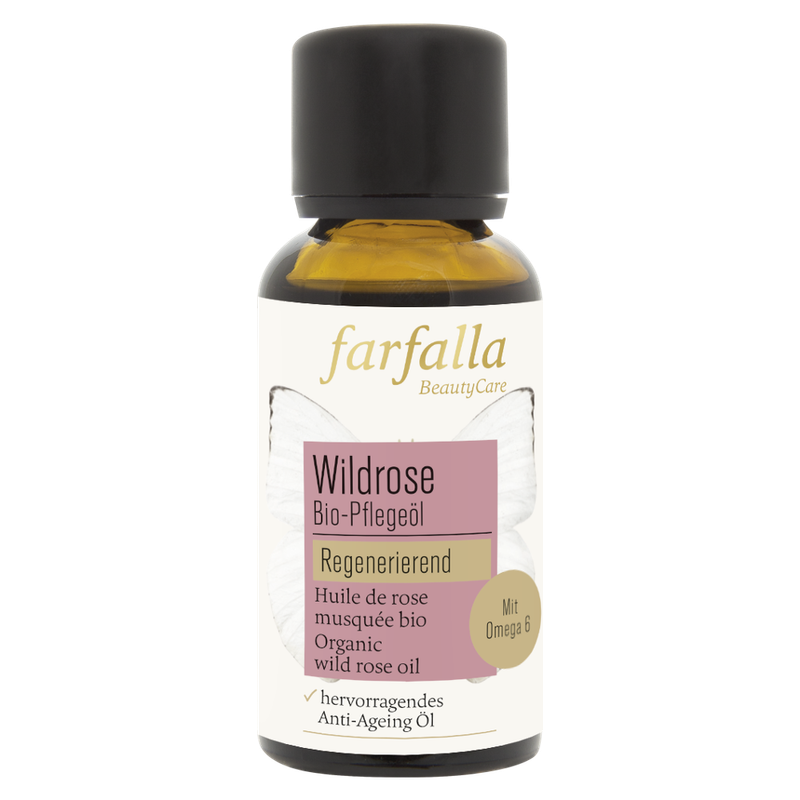farfalla Wildrose, Bio-Pflegeöl, 30ml, regenerierend - Produktbild