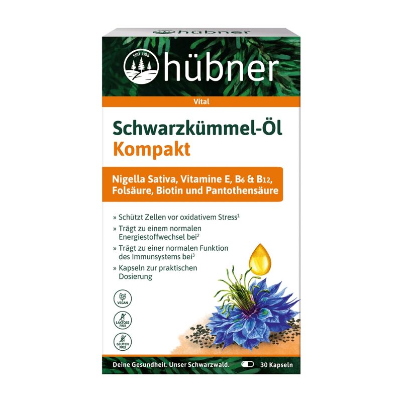 Hübner hübner® Schwarzkümmel-Öl Kompakt  30 St. - Produktbild