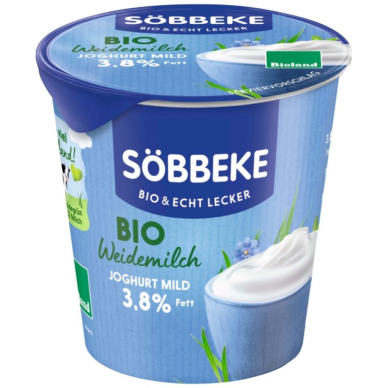 Söbbeke Bio Weidemilch Naturjoghurt mild 3,8 % - Produktbild