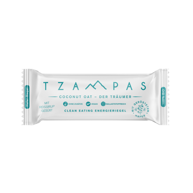 TZAMPAS TZAMPAS Coconut Oat - Der Träumer. Clean Eating Energieriegel aus geröstetem Hafer - Produktbild