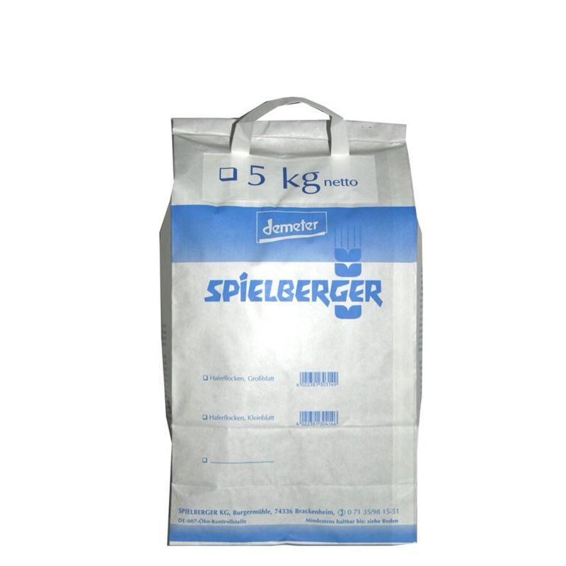 Spielberger Mühle Haferflocken Großblatt, demeter – für Familien & Vorrat - Produktbild