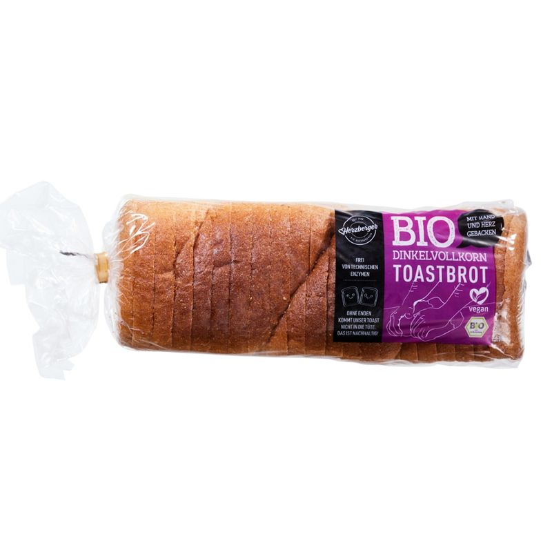 herzberger Dinkelvollkorntoastbrot 500g - Produktbild