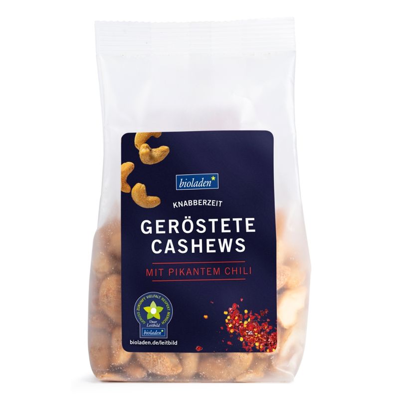 bioladen Geröstete Cashews mit pikantem Chili - Produktbild