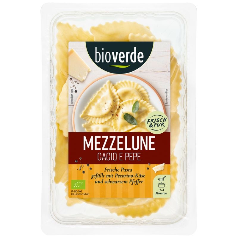 bio-verde Mezzelune Cacio e Pepe 250 g - Produktbild