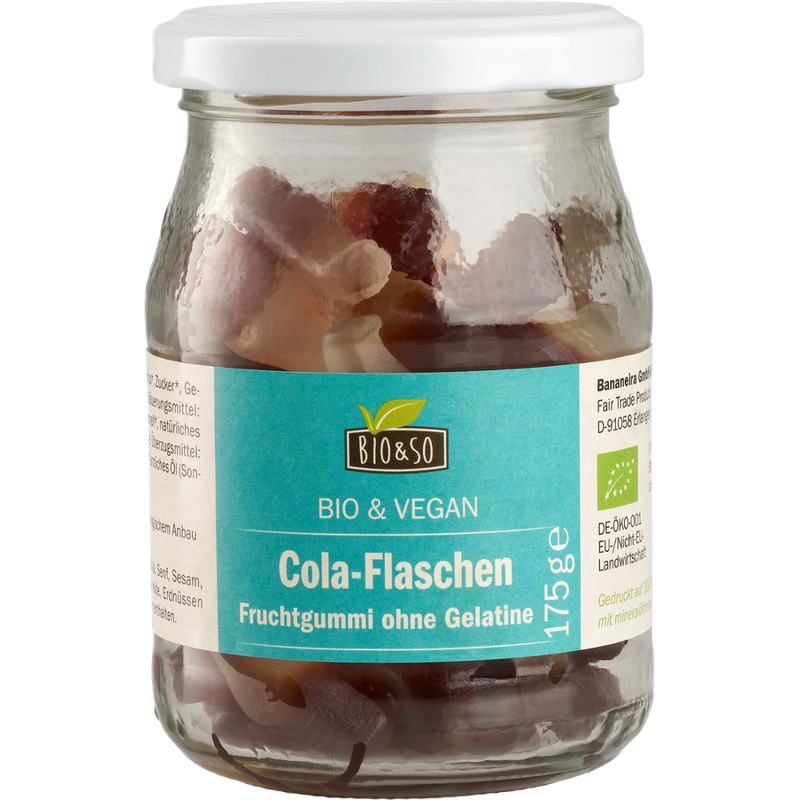 Bio&So Cola-Flasche, Fruchtgummi, 175g - Produktbild