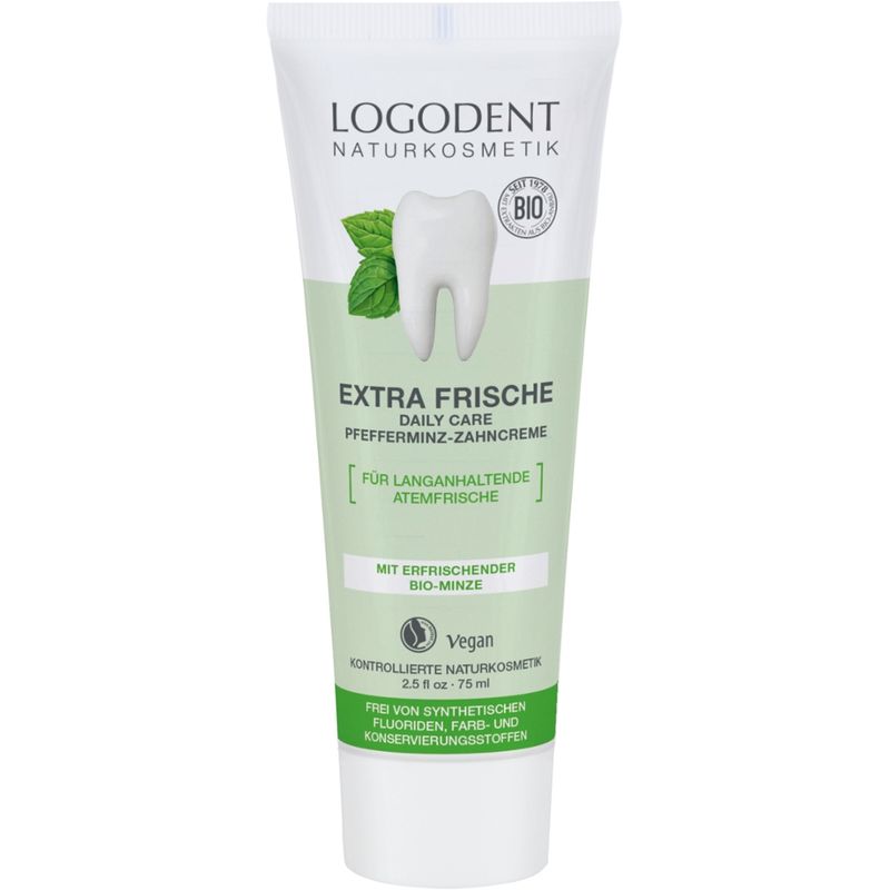 Logona LOGODENT EXTRA FRISCHE daily care Pfefferminz Zahncreme - Produktbild