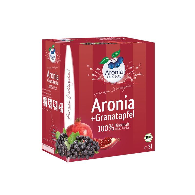 Aronia ORIGINAL Bio Aronia+Granatapfel 100% Direktsaft 3l - Produktbild