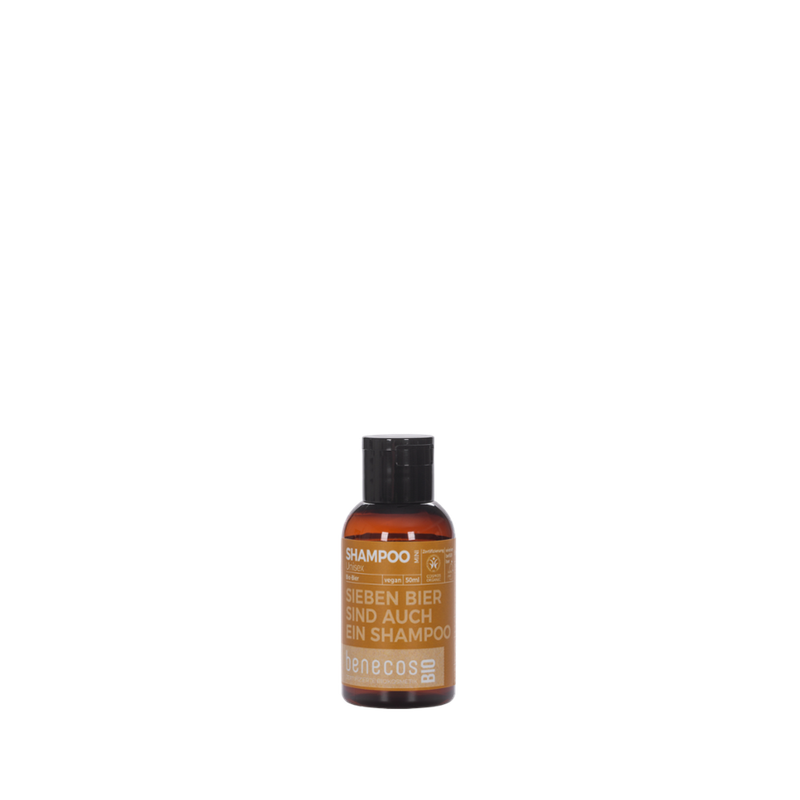benecos benecosBIO Mini Shampoo Unisex BIO-Bier - SIEBEN BIER SIND AUCH EIN SHAMPOO - Produktbild