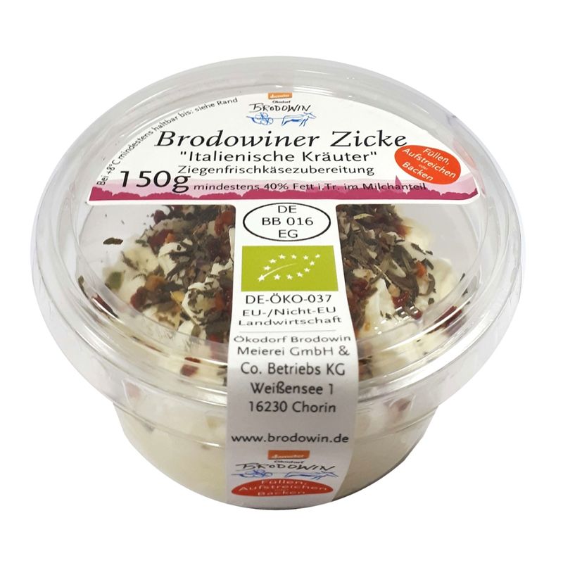 Ökodorf Brodowin Ziegenfrischkäse Italienische Kräuter 150g - Produktbild