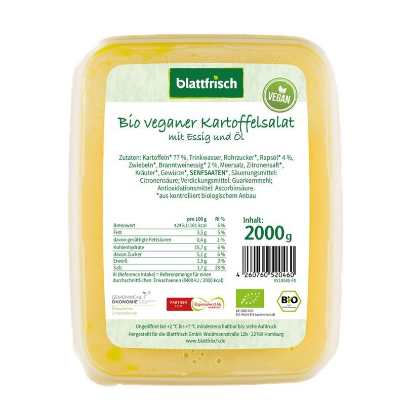 blattfrisch  Bio-Kartoffelsalat mit Essig und Öl 2kg - Produktbild