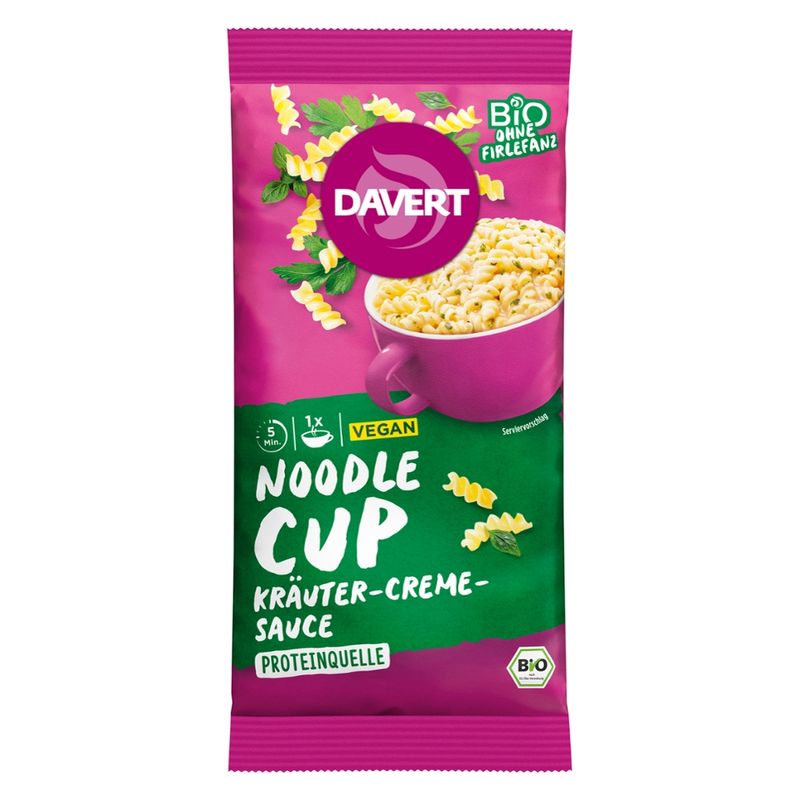 Davert Noodle-Cup Kräuter-Creme-Sauce 61g - Produktbild