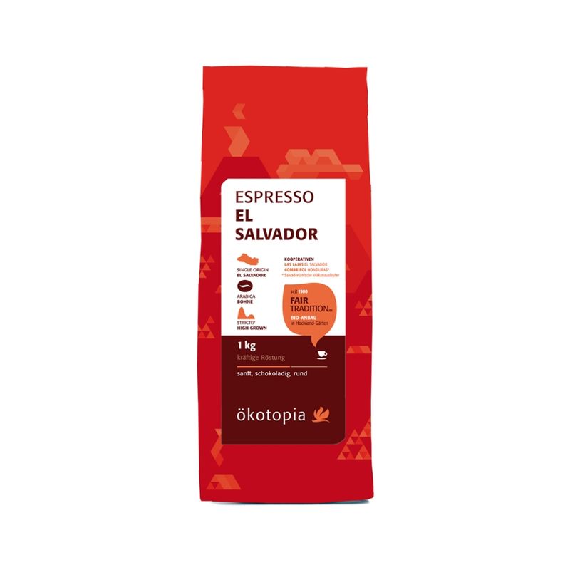 Ökotopia  Espresso El Salvador kbA Bohne 1 kg SR - Produktbild