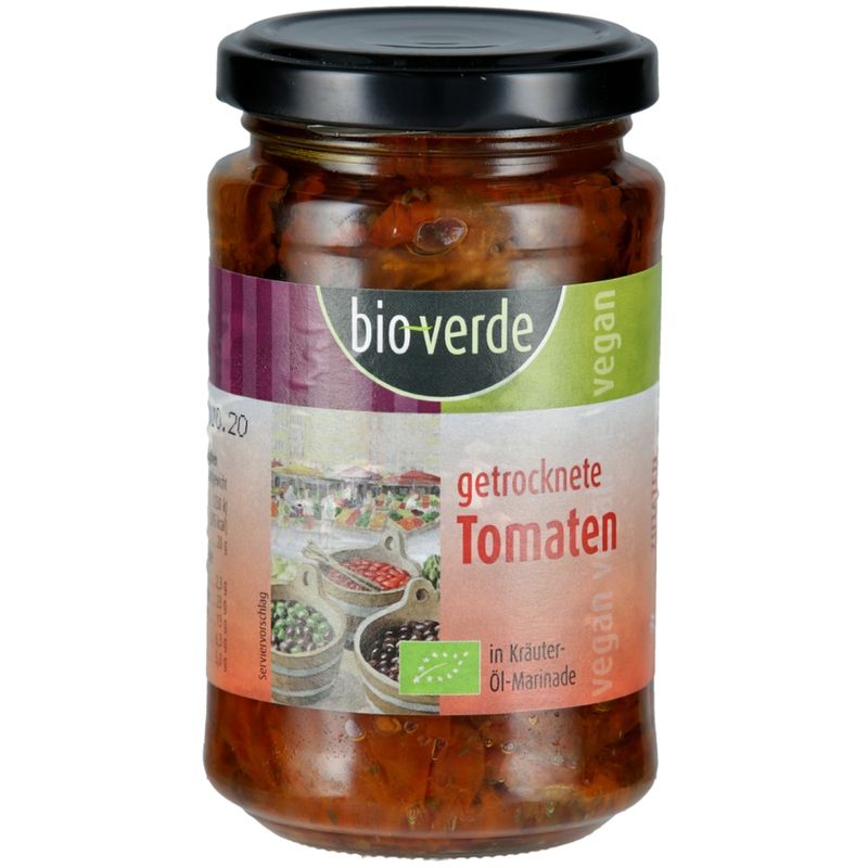 bio-verde Sonnengetrocknete Tomaten mit frischen Kräutern in Öl-Marinade 200 g - Produktbild
