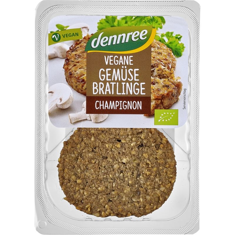 dennree Vegane Gemüsebratlinge Champignon - Produktbild