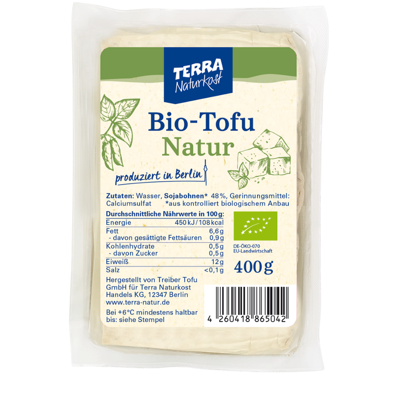 Terra Naturkost Handels KG Terra Bio Tofu natur, 400g - Produktbild