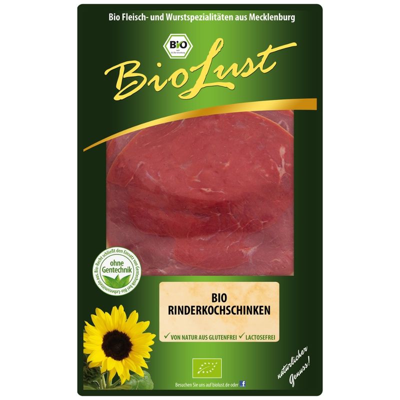 Biolust Bio Rinderkochschinken, aus Schinkenteilen zusammengefügt - Produktbild